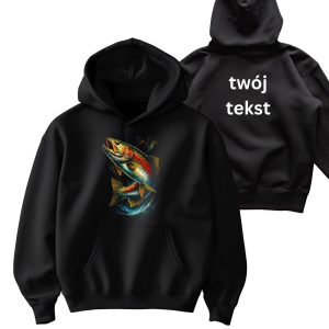 #3 Bluza z kapturem motyw rybny - pstrąg tęczowy
